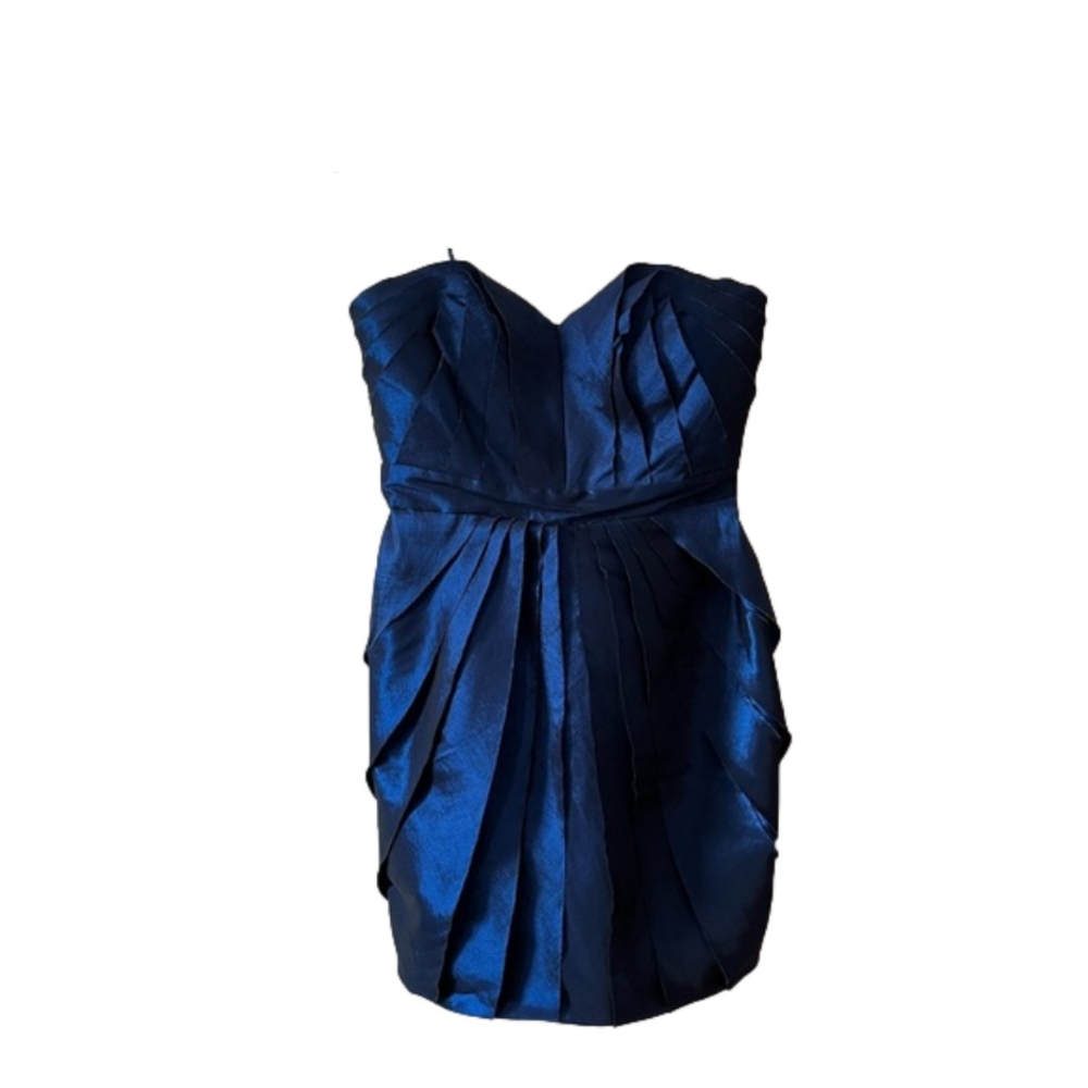 BCBGMAXAZRIA Max & Cleo Marine Blue Cocktail dress 80s Style - Size 10 NWT